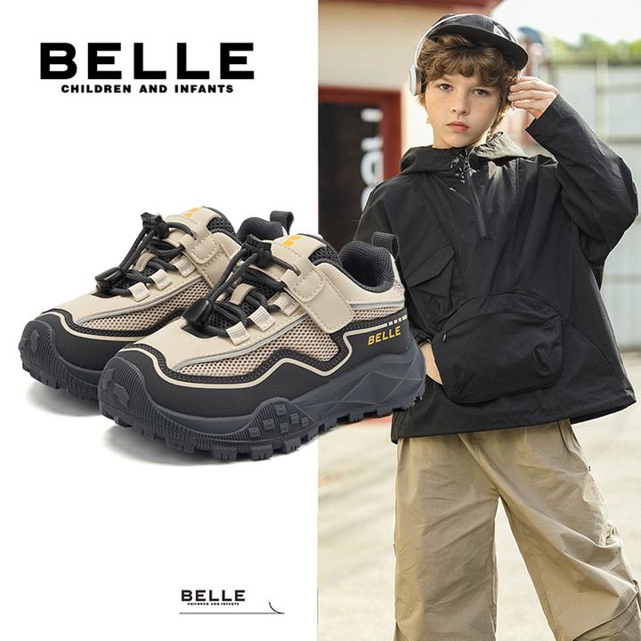 2025百丽正品男女冬季儿童新款防滑百搭休闲运动鞋厚底鞋L5Q332