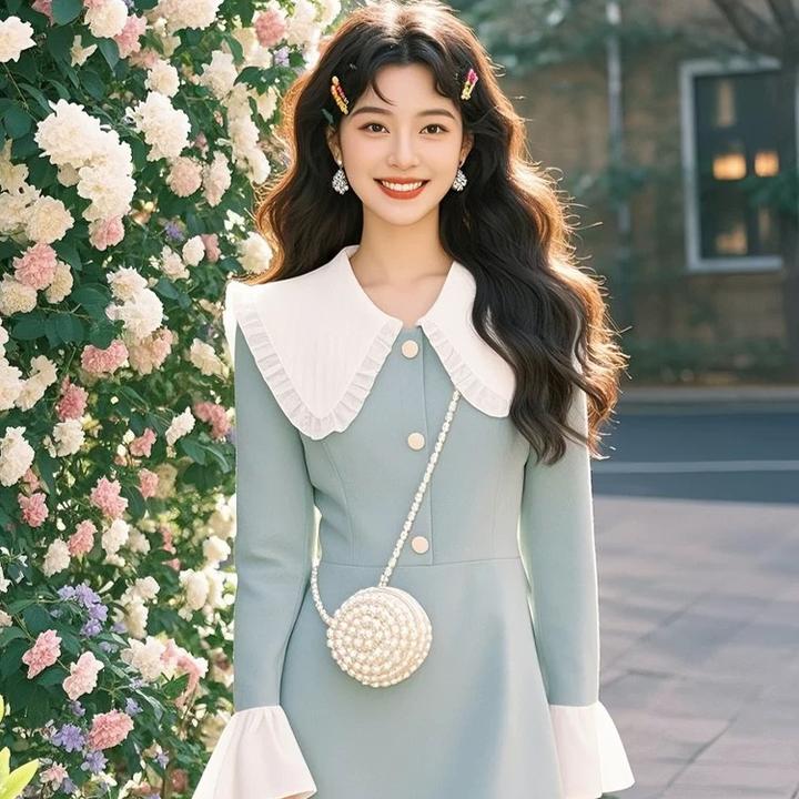 SS1327裙子2025新款今年流行爆款春季法式通勤气质百搭款连衣裙