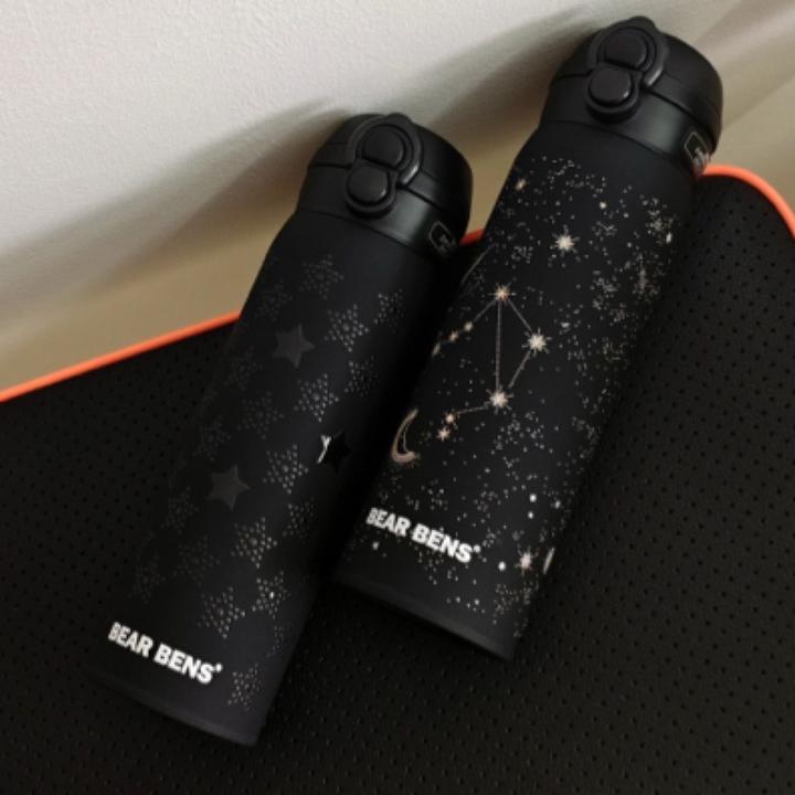 熊本士星空双饮保温杯高颜值316不锈钢吸管水杯学生大容量便携杯