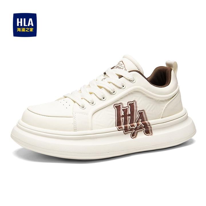 HLA/海澜之家男鞋冬季新款休闲鞋潮流百搭休闲板鞋厚底增高小白鞋