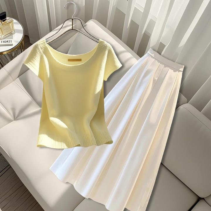 2025夏季新款今年流行漂亮洋气减龄短袖上衣时尚百搭气质半身裙女