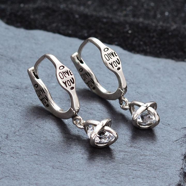 铜合金合成锆石耳饰 个性韩版锆石不规则耳环轻奢高级感复古时尚