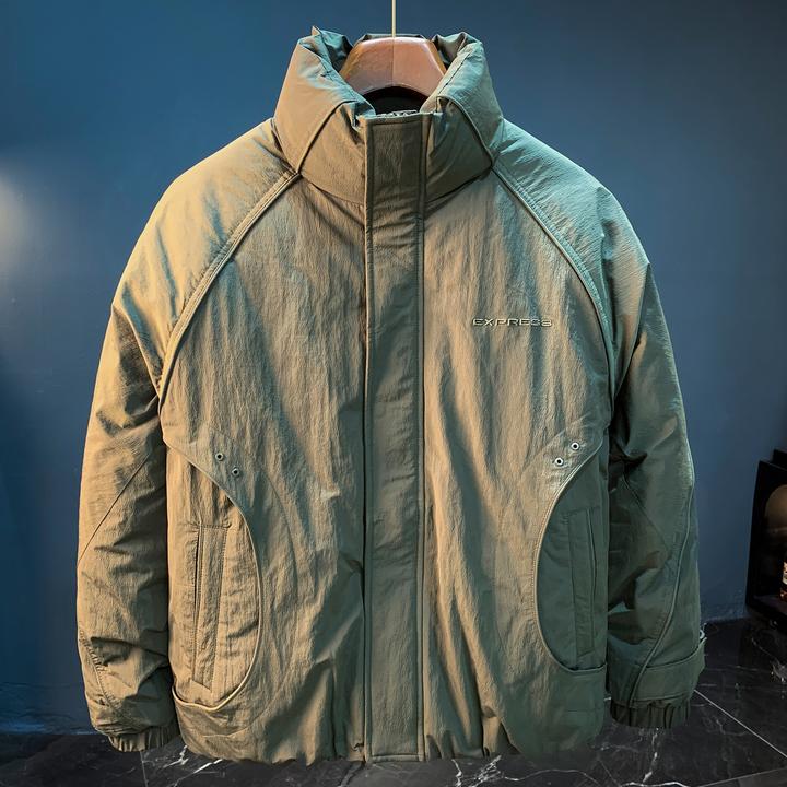 蒙鲁巴恩冬季保暖羽绒服男士潮流百搭立领鸭绒外套厚款保暖衣服