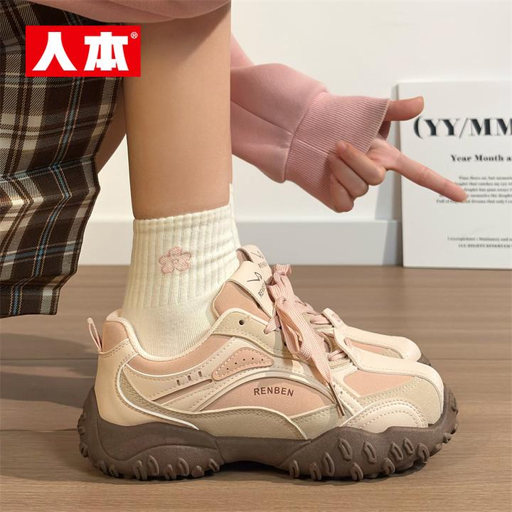 人本新款女鞋运动登山鞋休闲鞋防滑女鞋透气百搭德训鞋潮流时尚