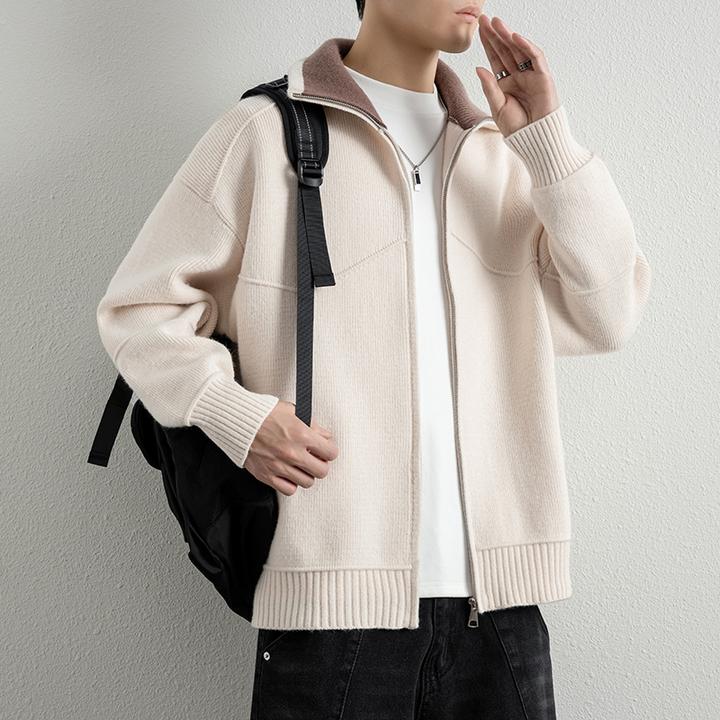 2025秋季新款男士翻领针织衫