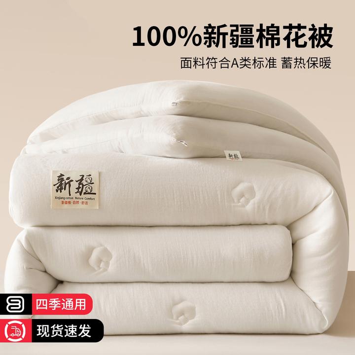 100%新疆棉花被子冬被棉被全棉冬季加厚保暖纯棉花被芯单人被棉絮