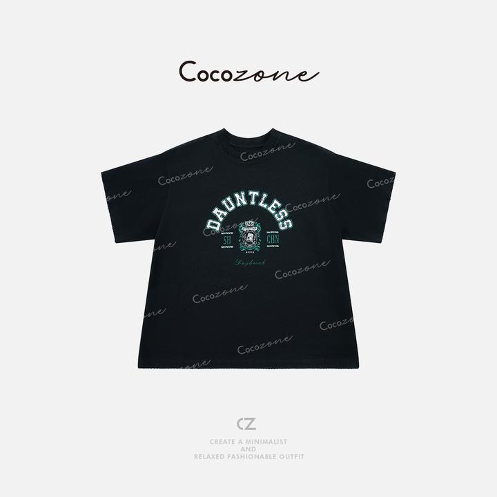 COCO ZONE 刘一一  【100棉】圆领字母图案印花T恤 CD2A1158