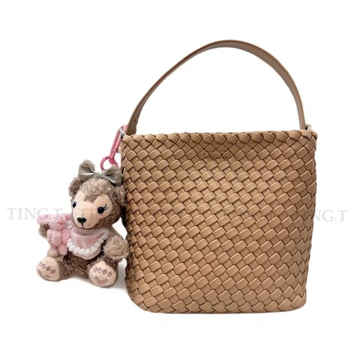 【TING.T】2025新款编织娃娃质感软皮时尚手提女包