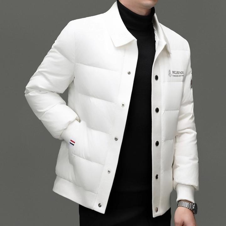 斯洛加霍特男士羽绒服加厚冬季新款轻奢翻领商务风短款夹克外套男