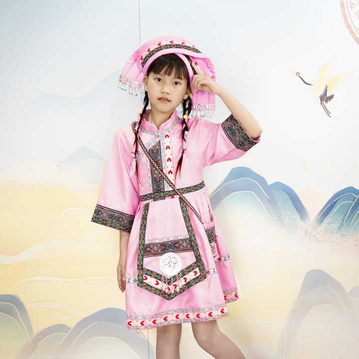 民族风女童民族极简风演出服
