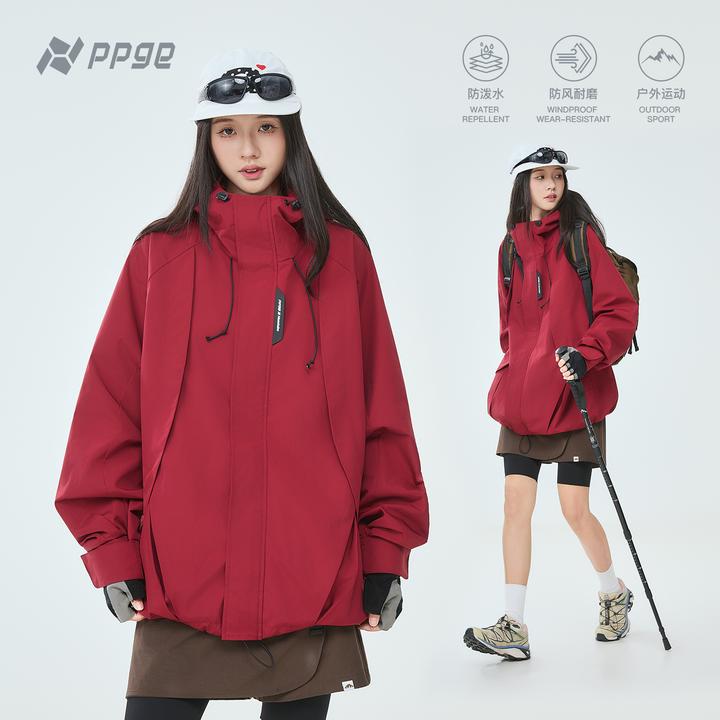 【防风防水+男女同款】ppge新款户外防冲锋衣外套夹克适合旅行登山
