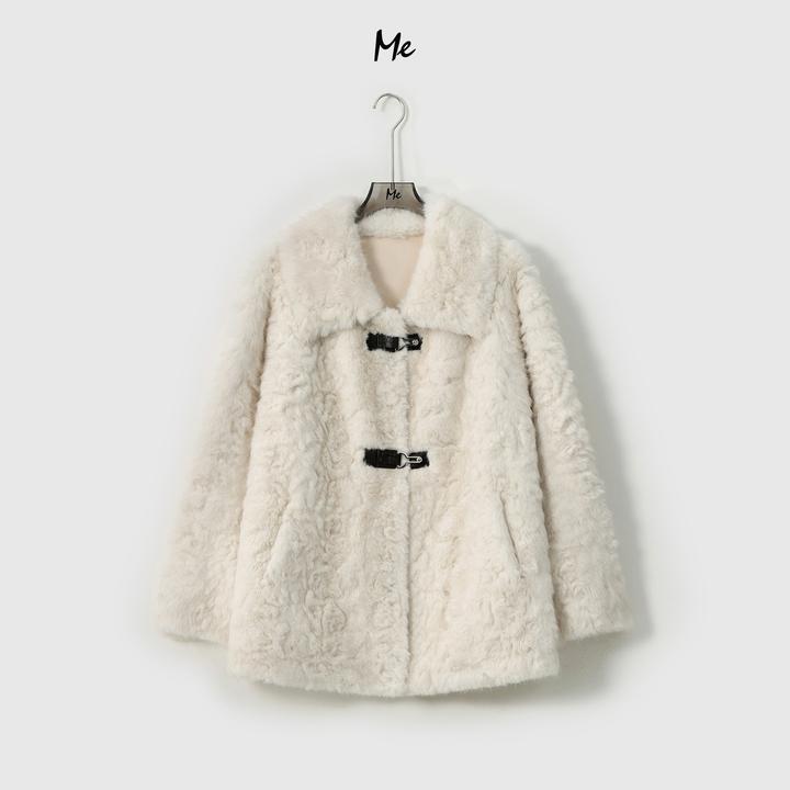 ME【名场面】TEDDY卷毛奢牌感显瘦百搭时尚保暖毛毛外套MESA4445