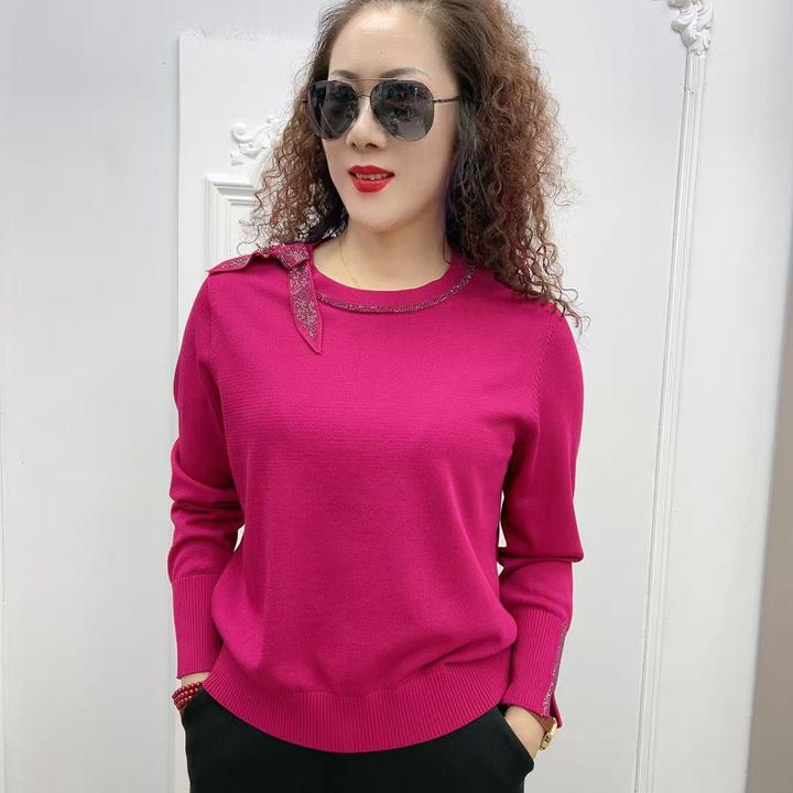 88015领钻蝴蝶结小衫