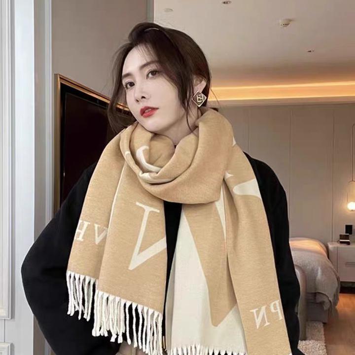 2025秋冬新款格子条纹情侣优雅名媛男女通用韩版围巾保暖格子披肩