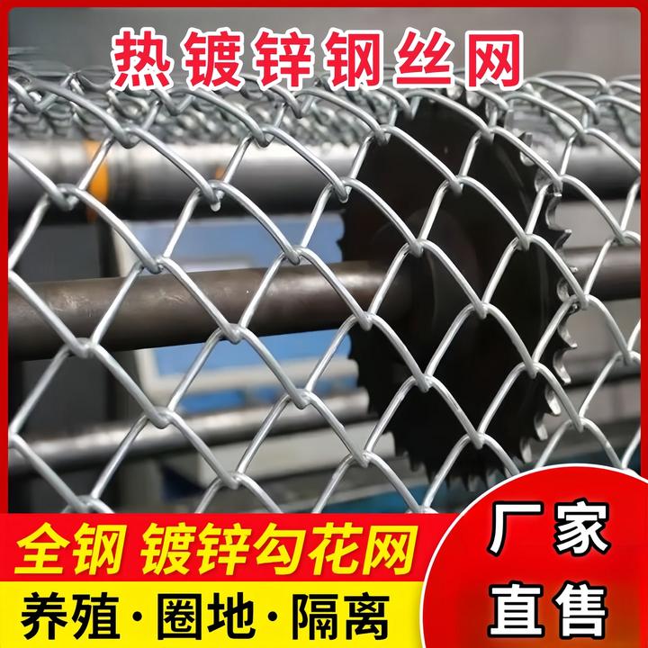 加厚镀锌铁丝网防锈隔离网果园围栏网养牛羊鸡鸭狗勾花网