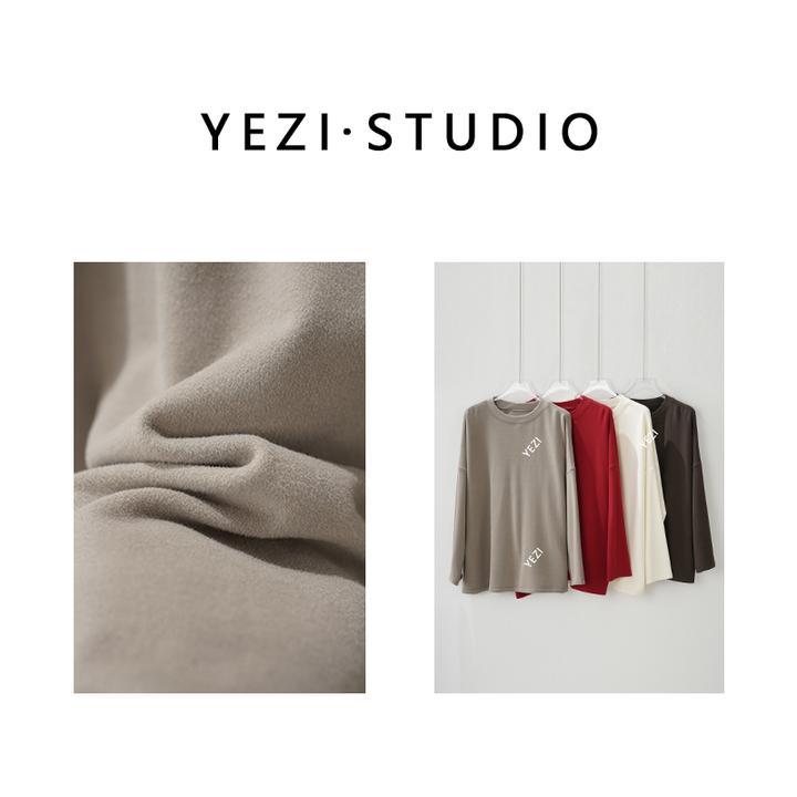 【年糕T】强推必囤-热能打底双面抓绒高克重宽松圆领T 25417003