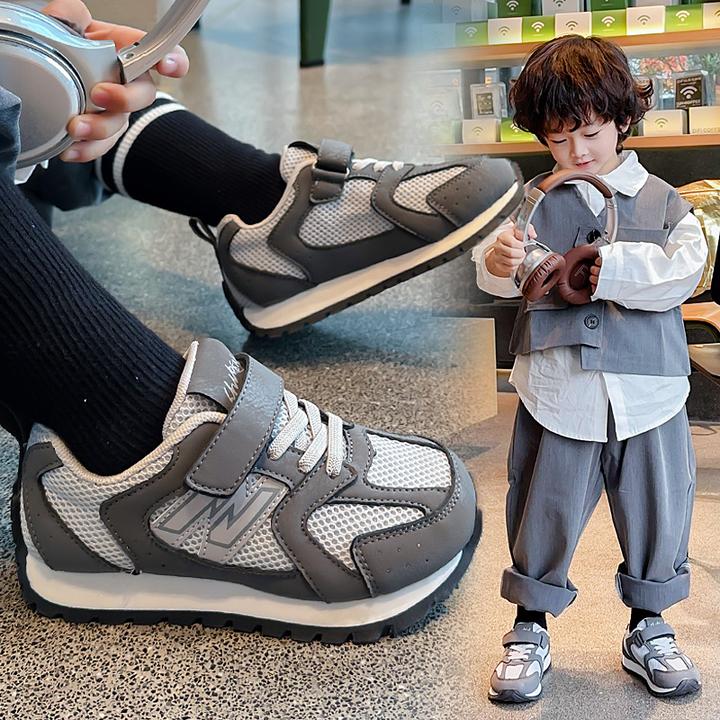 ABC 儿童运动鞋子2025年春秋新款男童透气网面时尚百搭洋气小白鞋