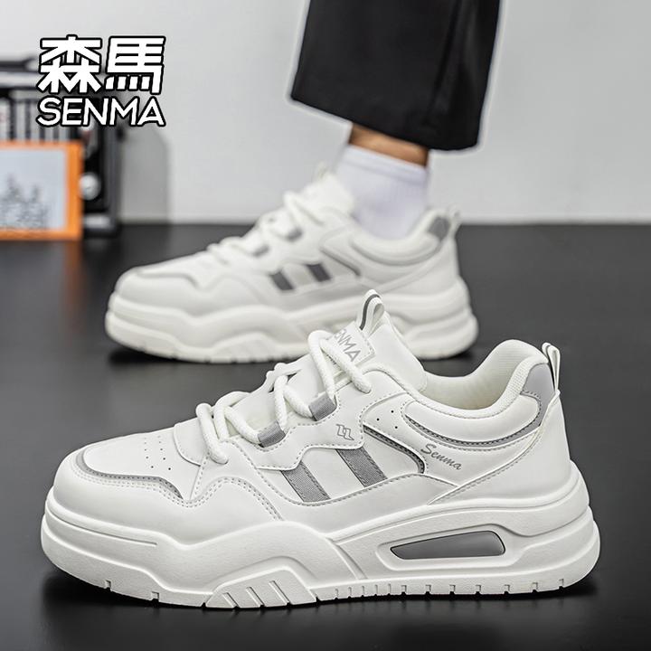森马男鞋飞行员一号小白鞋男空军青少年秋季休闲板鞋厚底运动鞋男