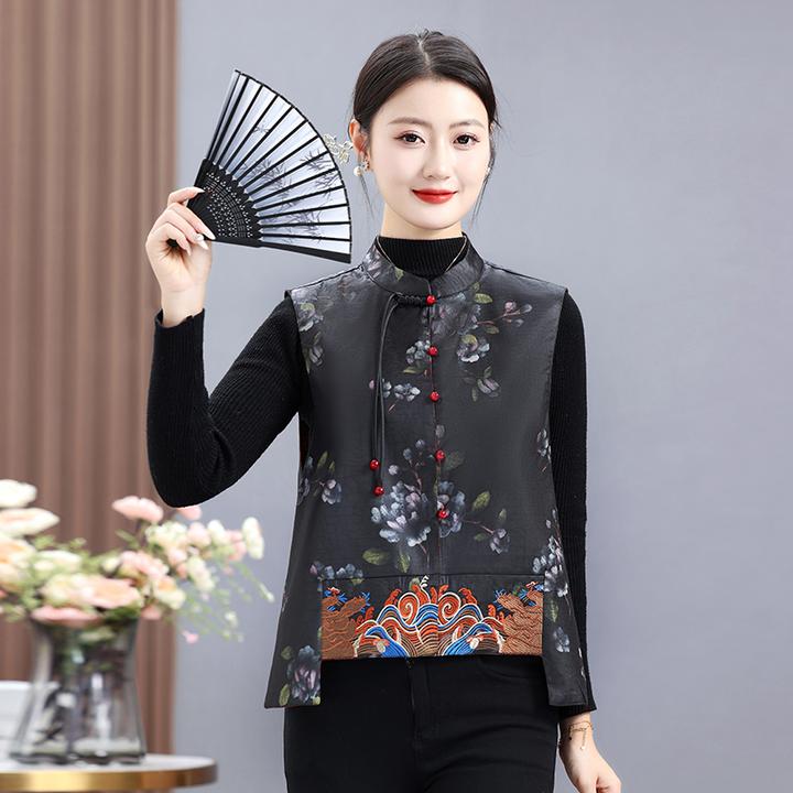 【刺绣马】夹新中式盘扣唐装马甲2025春季新款复古国风重工刺绣马夹