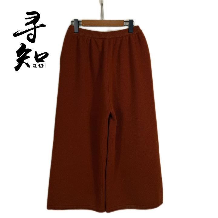 寻知·朱总原创设计XZK374Q舒行织间全羊毛裤子