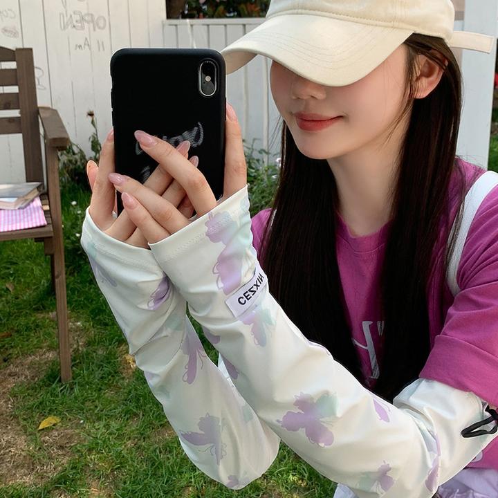 冰袖防紫外线女款夏季女士高档冰袖宽松版冰丝袖套