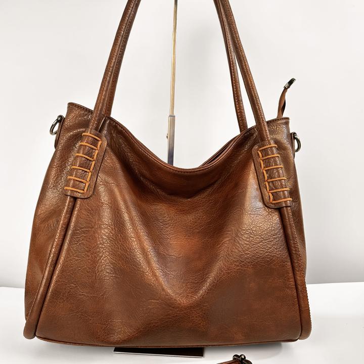 【优雅枫叶】2025新款斜挎包头层牛皮定制单肩包大容量托特女包