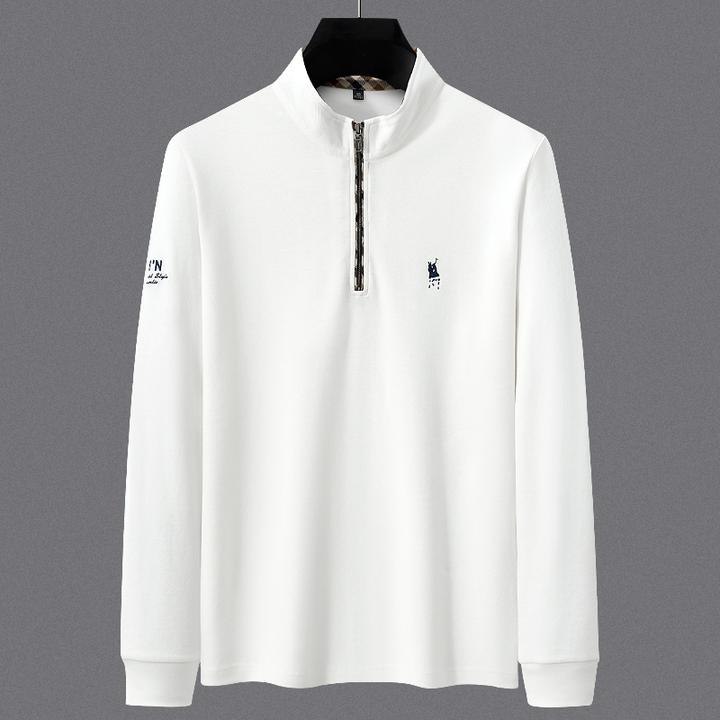 范希巴迪半拉链卫衣男士时尚半高领秋季品牌Polo衫高端长袖卫衣