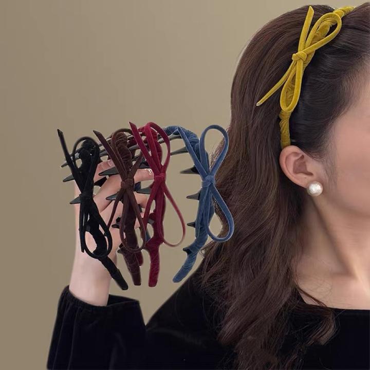 E4654韩系布艺波浪发箍2025带齿防滑洗脸头箍高颅顶碎发发卡头饰