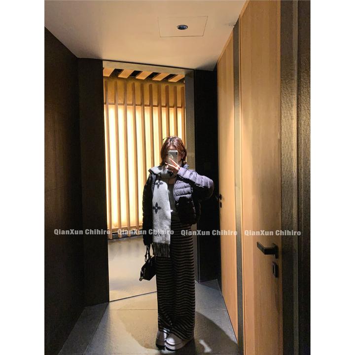 「行走升温裤」条纹裤尚气质百搭洋气减龄设计感休闲裤QXQ5XXK8279A