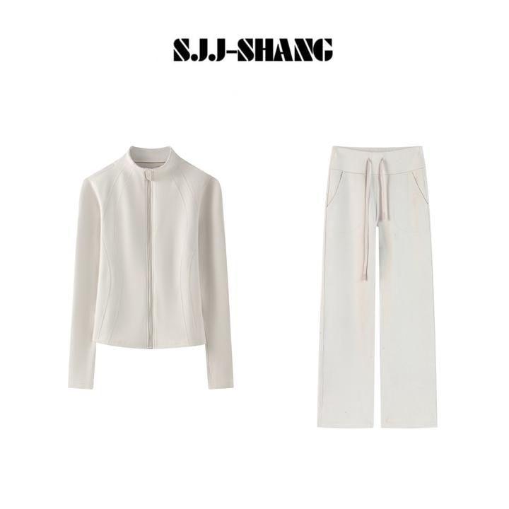 SJJ-SHANG【温泉套装】洋绒蛋白极简松弛漫步时髦针织套装q135876p