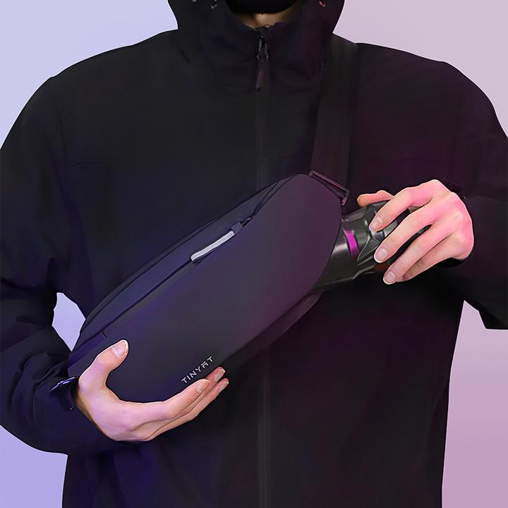 TINYAT/天逸时尚大容量斜挎包骑行包胸包户外运动腰包手机包男女