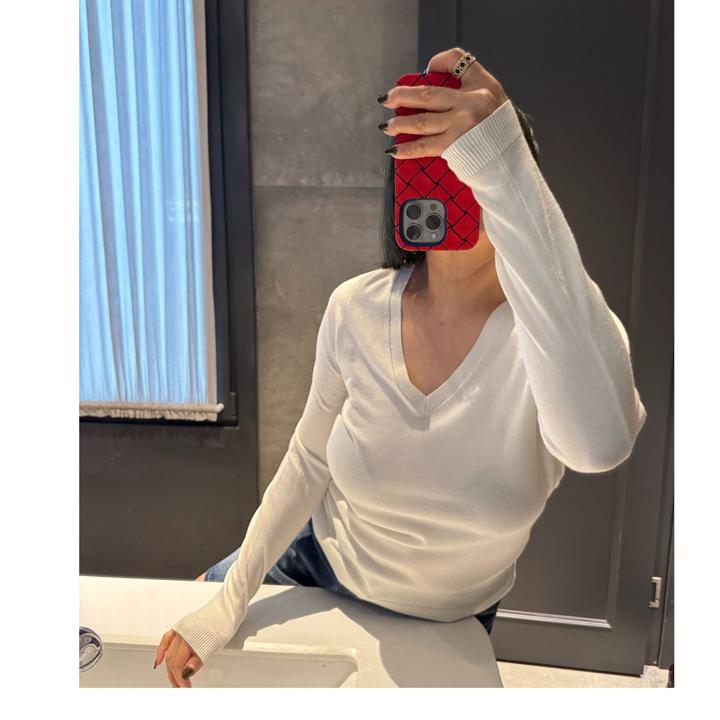 COCOLINDA | 长袖V领针织衫 S1868长袖针织衫气质网红时尚