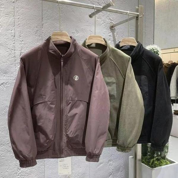 新款春秋美式牛仔春季爆款休闲双面穿立领夹克外套男