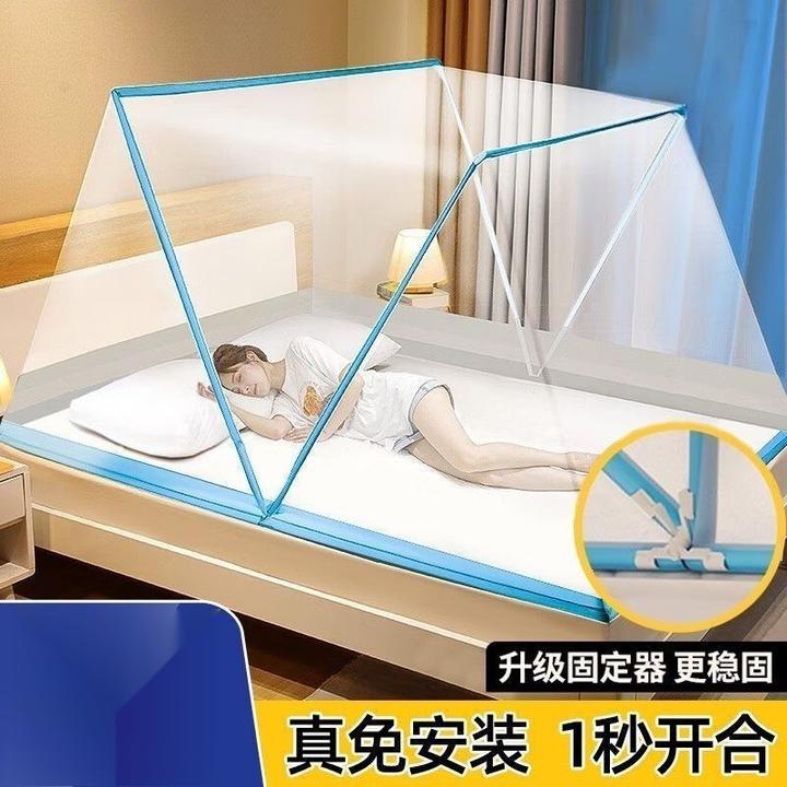 【防蚊加密】可折叠蚊帐家用无需免安装可伸缩收纳方便打开即用上j