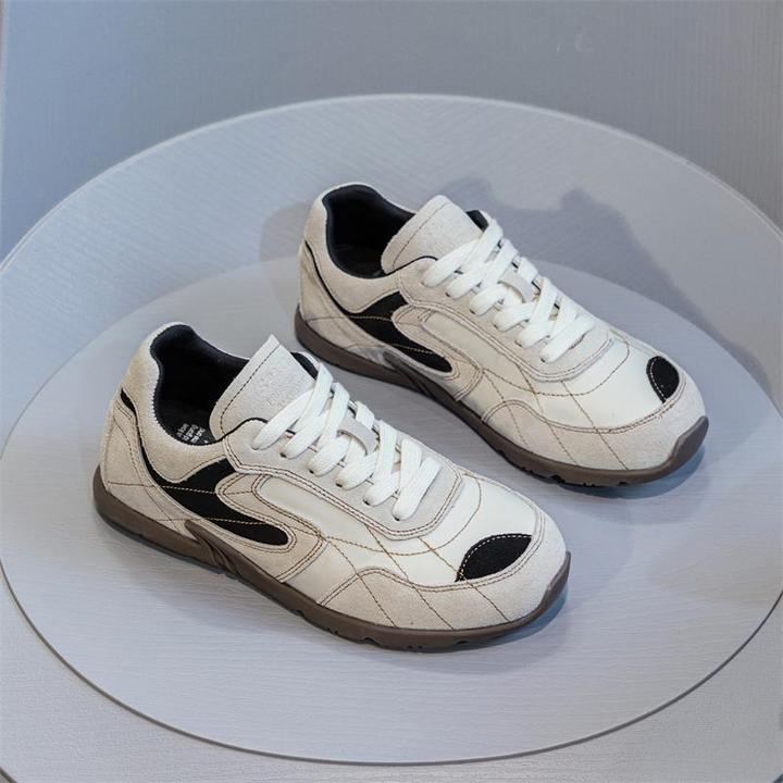 首谷爆款德训鞋女2025秋季新款正品百搭小白鞋平底系带休闲运动鞋