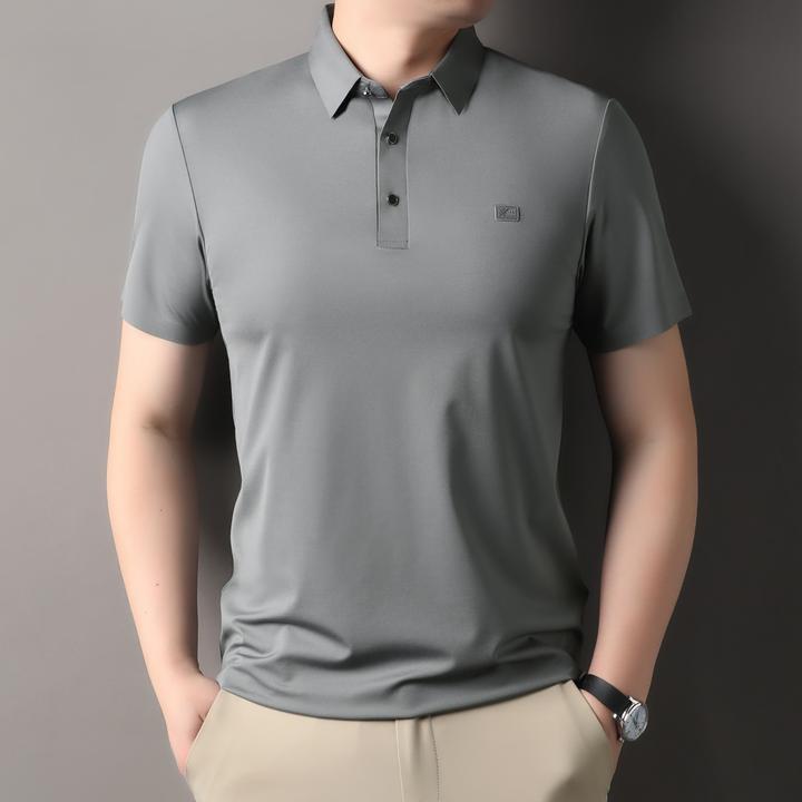 【奥莱撤柜】高端翻领桑蚕丝polo衫男短袖衣服男款爆款staythenight