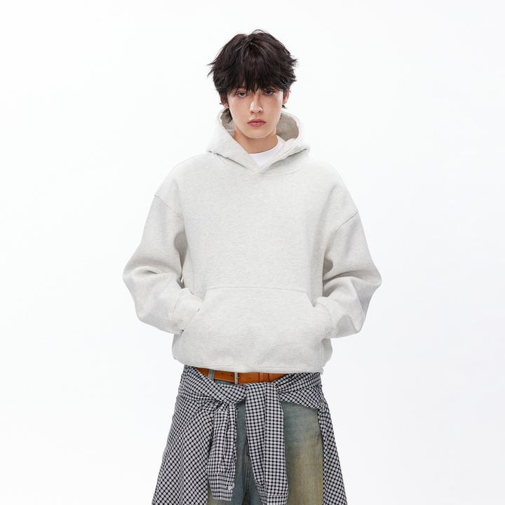 DGWTING重磅450G短款卫衣男cleanfit春秋硬挺长袖设计感boxy外套