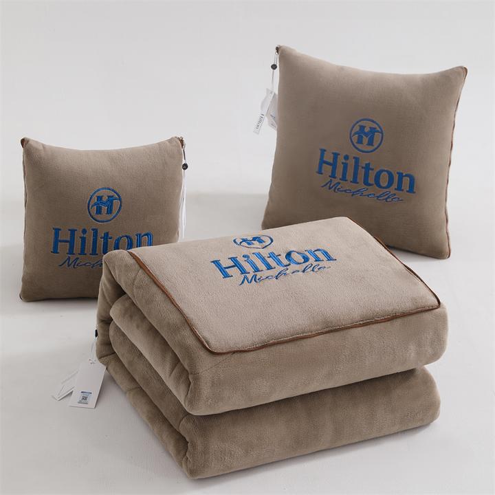 【米歇尔希尔顿】二合一车载折叠抱枕被加厚抱枕被子加绒加厚两用