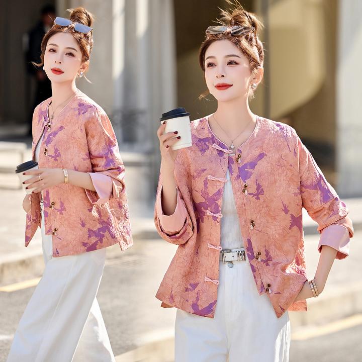 短外套女2025年春季春天衣服新款气质小个子上衣新中式短款外套女