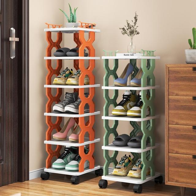 2023爆款鞋架简易门口小型鞋柜宿舍办公室窄小家用床底鞋子收纳架