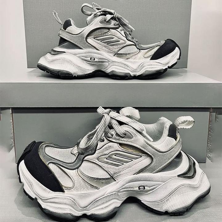 厚底增高巴黎5xl老爹鞋2025夏季新款透气炸街运动休闲男款女百搭