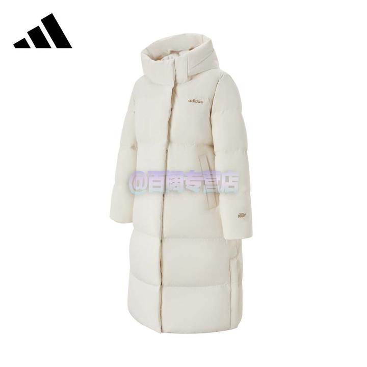 adidas/阿迪达斯羽绒服女长款加绒保暖运动休闲连帽防风 KC2166