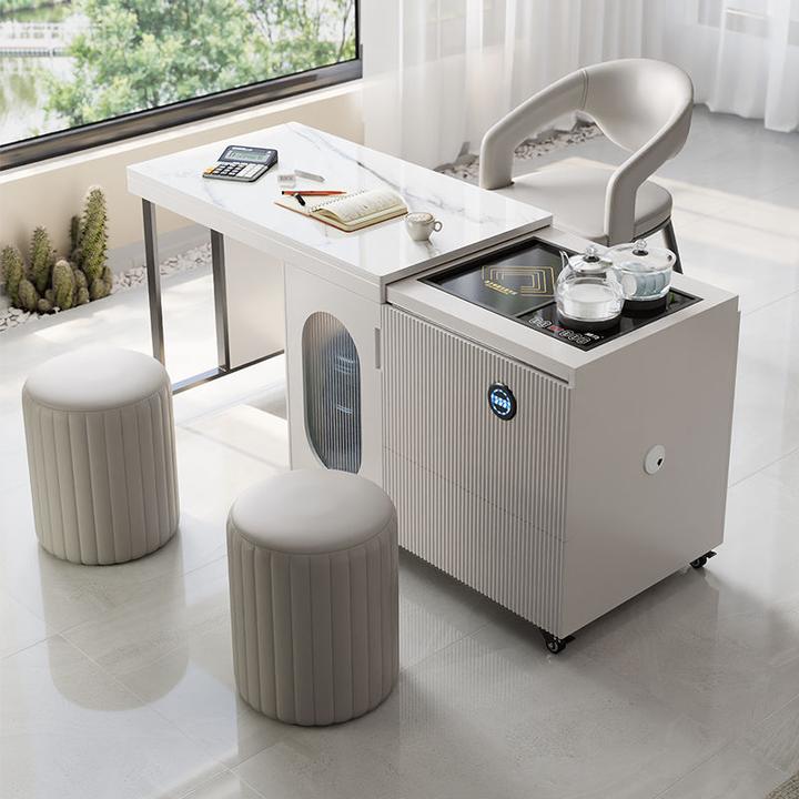2025款现代简约岩板茶桌椅组合移动伸缩泡茶一体功夫茶台家用阳台