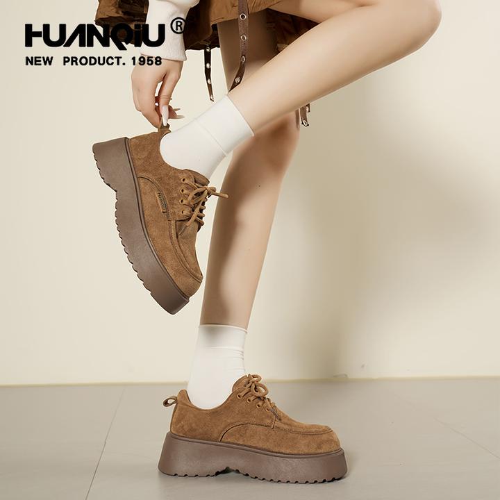 环球全包勃肯鞋女款2025秋季新款单鞋复古休闲鞋子百搭厚底乐福鞋