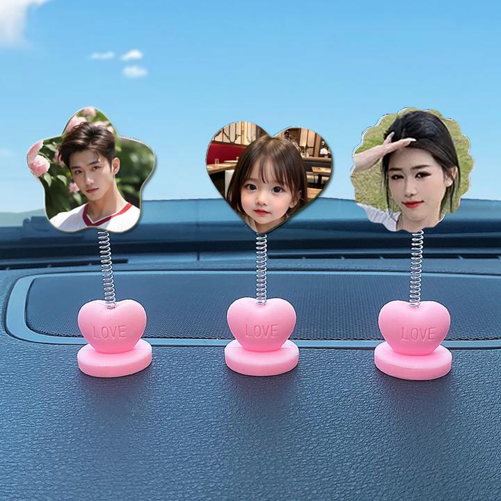 图片定制新款网红汽车摆件摇头车载车内装饰品情侣diy男女可爱