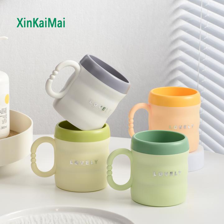 高颜值加厚洗漱口杯北欧风竹节牙刷杯防摔耐用情侣学生牙缸刷牙杯