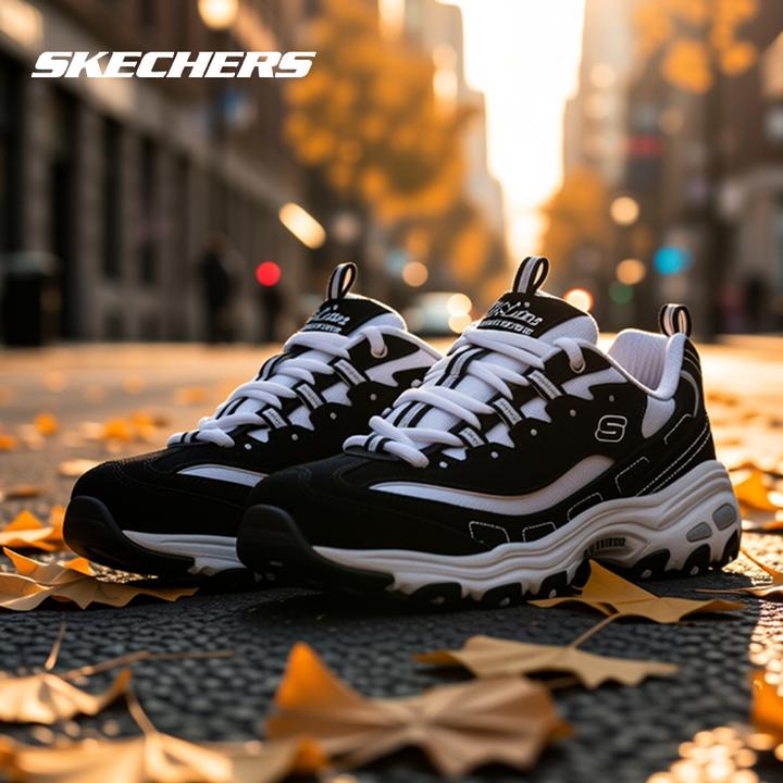 【专柜款】斯凯奇女鞋黑白经典一代熊猫鞋厚底老爹鞋秋冬运动休闲鞋