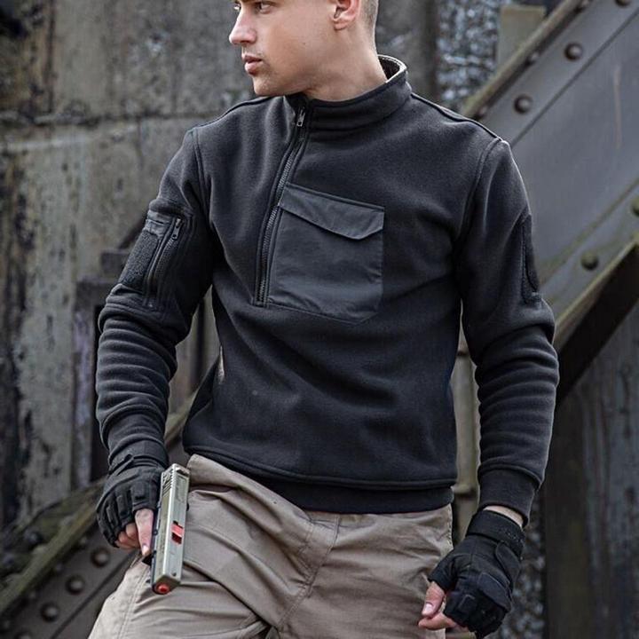 秋冬季防寒抓绒衣套头拉链摇粒绒卫衣男户外休闲运动保暖外套上衣