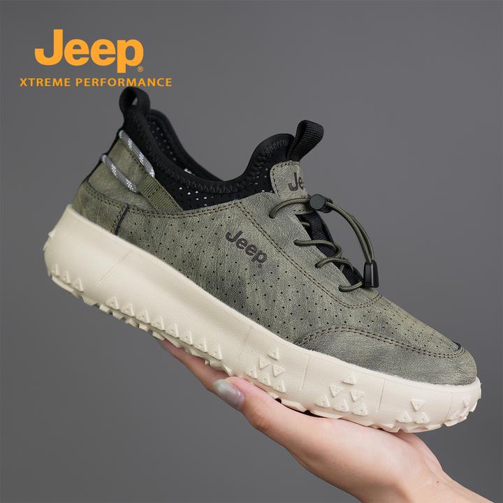 2025秋季新款男士厚底通勤休闲户外运动jeep鞋子男款男鞋鞋子