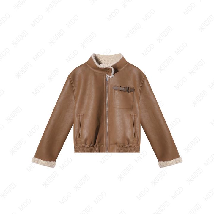 NEW 2025冬款休闲气质立领皮毛外套2539061